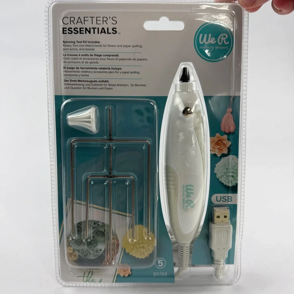 We R Memory Keepers Crafter's Essentials Spinning Tool Kit USB 5pc 661020 NEW